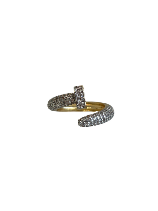 Anillo Clavo Espiral Bicolor