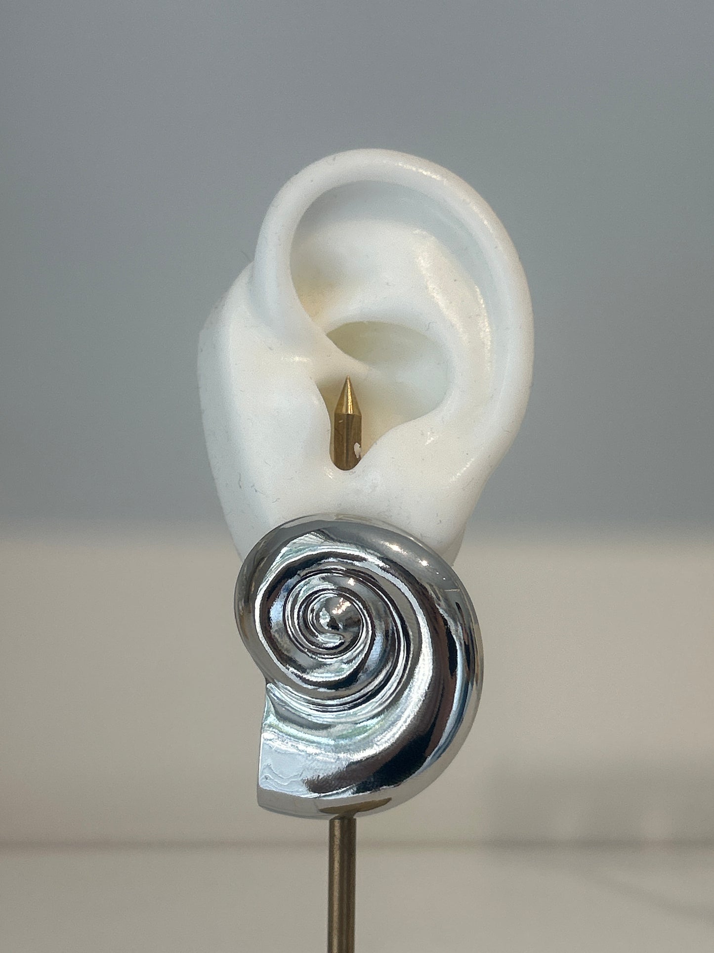 Aretes Caracol Plateado