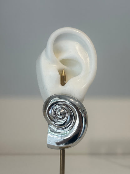 Aretes Caracol Plateado