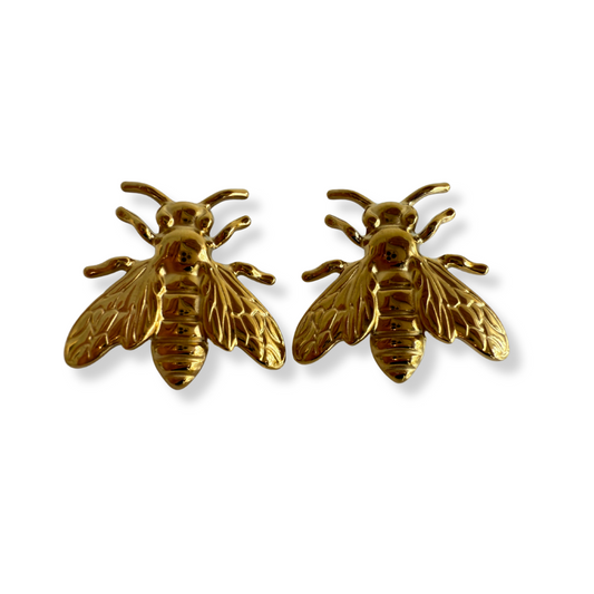 Aretes abeja dorados