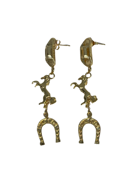 Aretes Herradura Y Caballo
