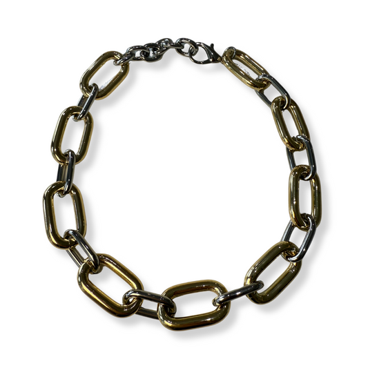 Collar Eslabón Bicolor Chunky
