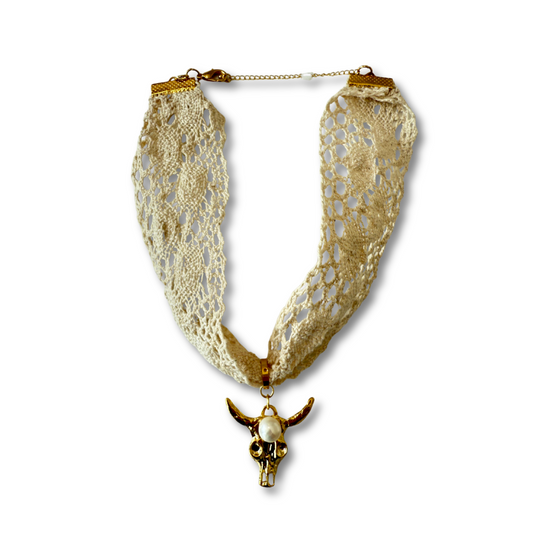 Collar Florencia toro encaje