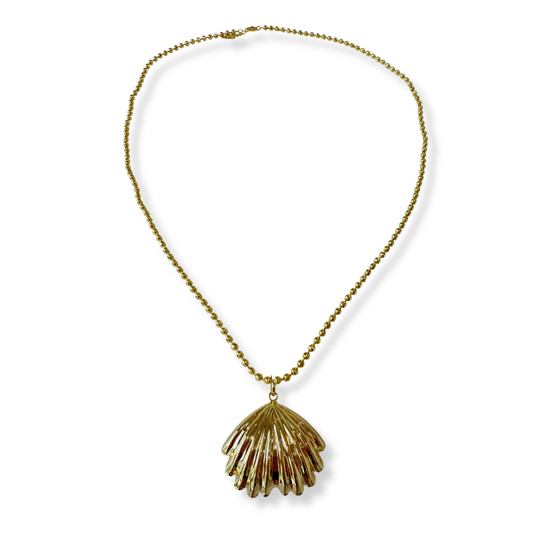 Collar tulum concha dorado