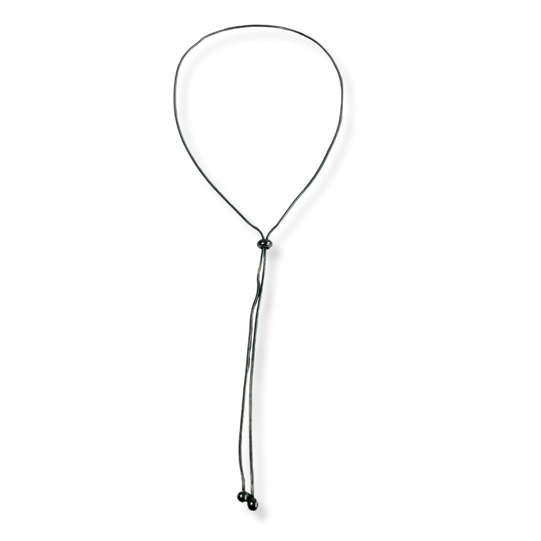 Collar Corbatín Plata Sencillo