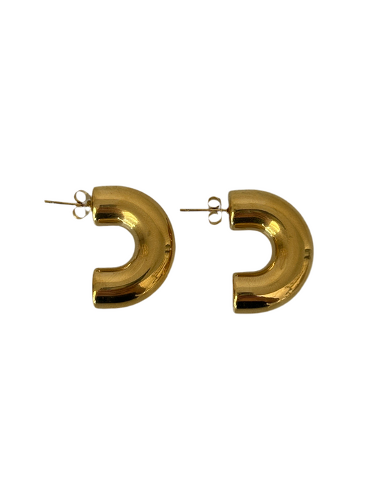 Aretes Medio Círculo Doradas