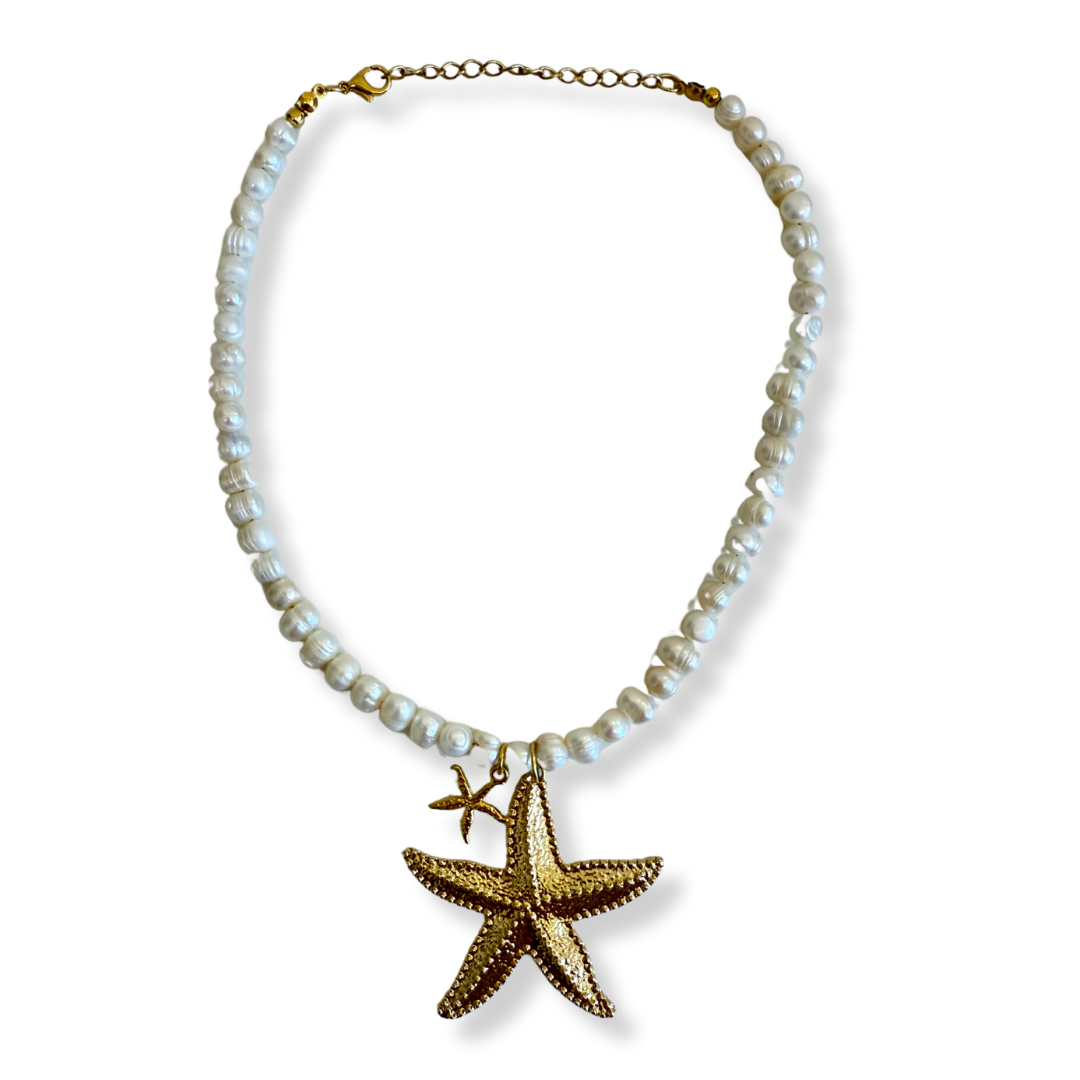 Collar Perla Estrella De Mar