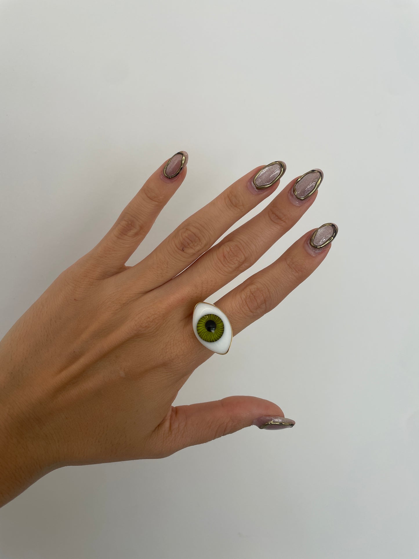 Anillo Ojo Verde Olivo