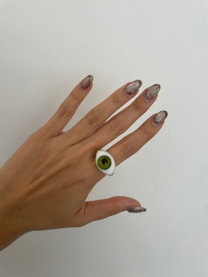 Anillo Ojo Verde Olivo