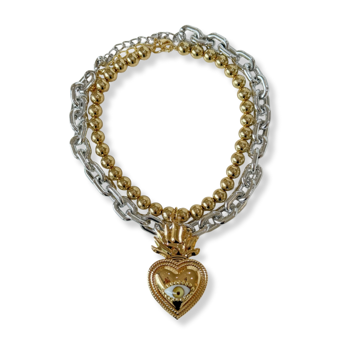 Collar Soul eye corazón