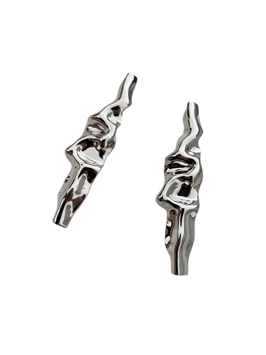 Aretes linea de plata