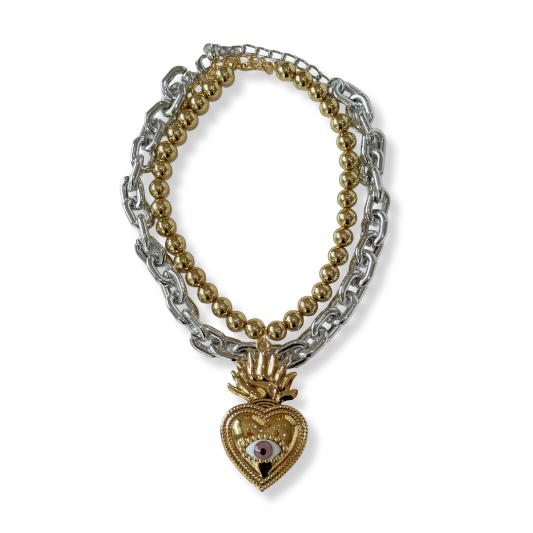 Collar Soul eye corazón