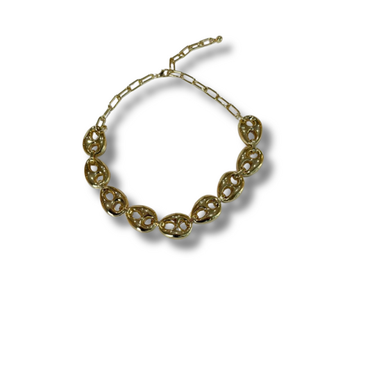 Collar botones dorado