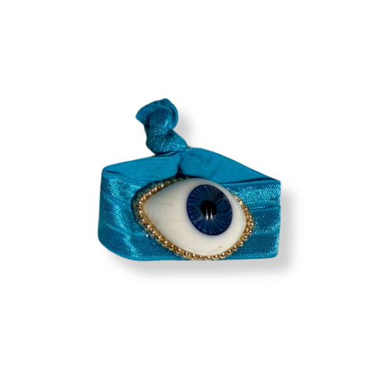 Pulsera listón azul con ojo