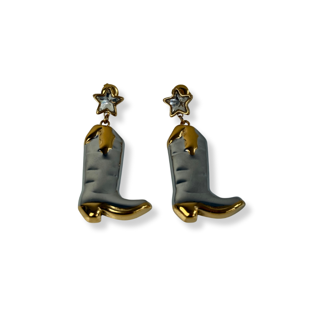 Aretes de bota vaquera