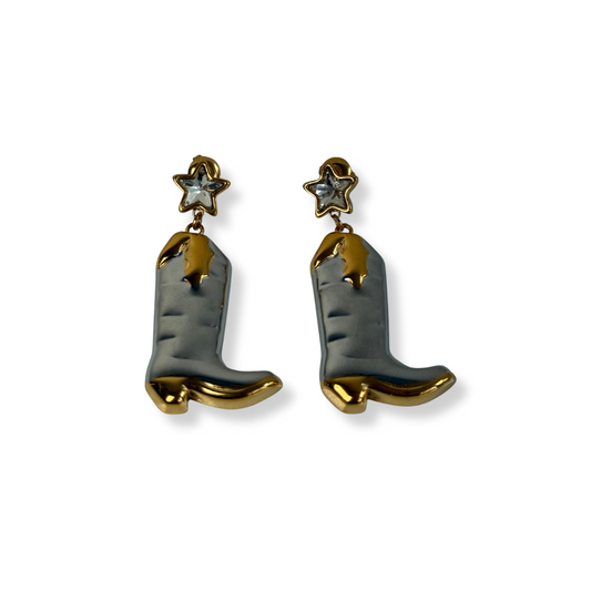 Aretes de bota vaquera