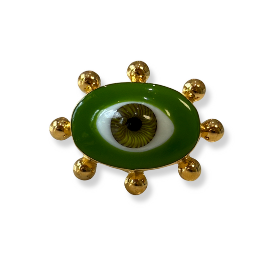 Anillo Ojo Corazón Verde
