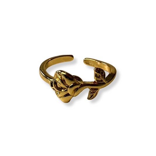 Anillo petite rosa dorada