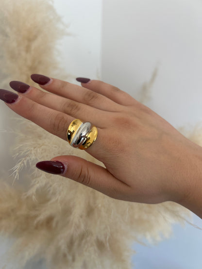 Anillo Waves Bicolor