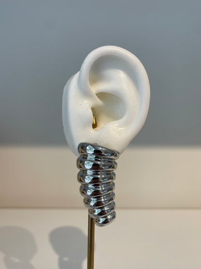 Aretes Oruga Plateados