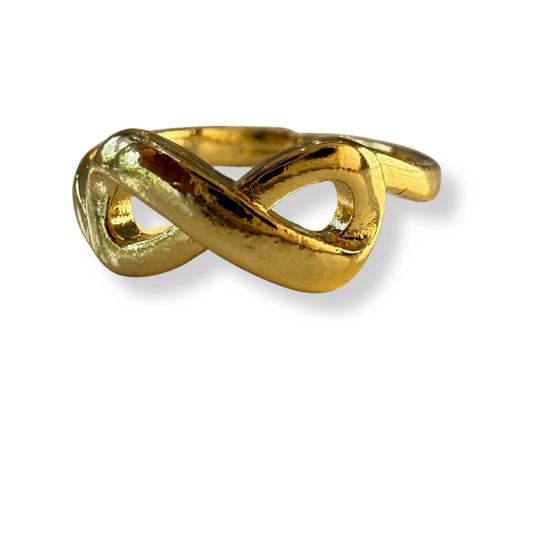 Anillo petite dorado infinito