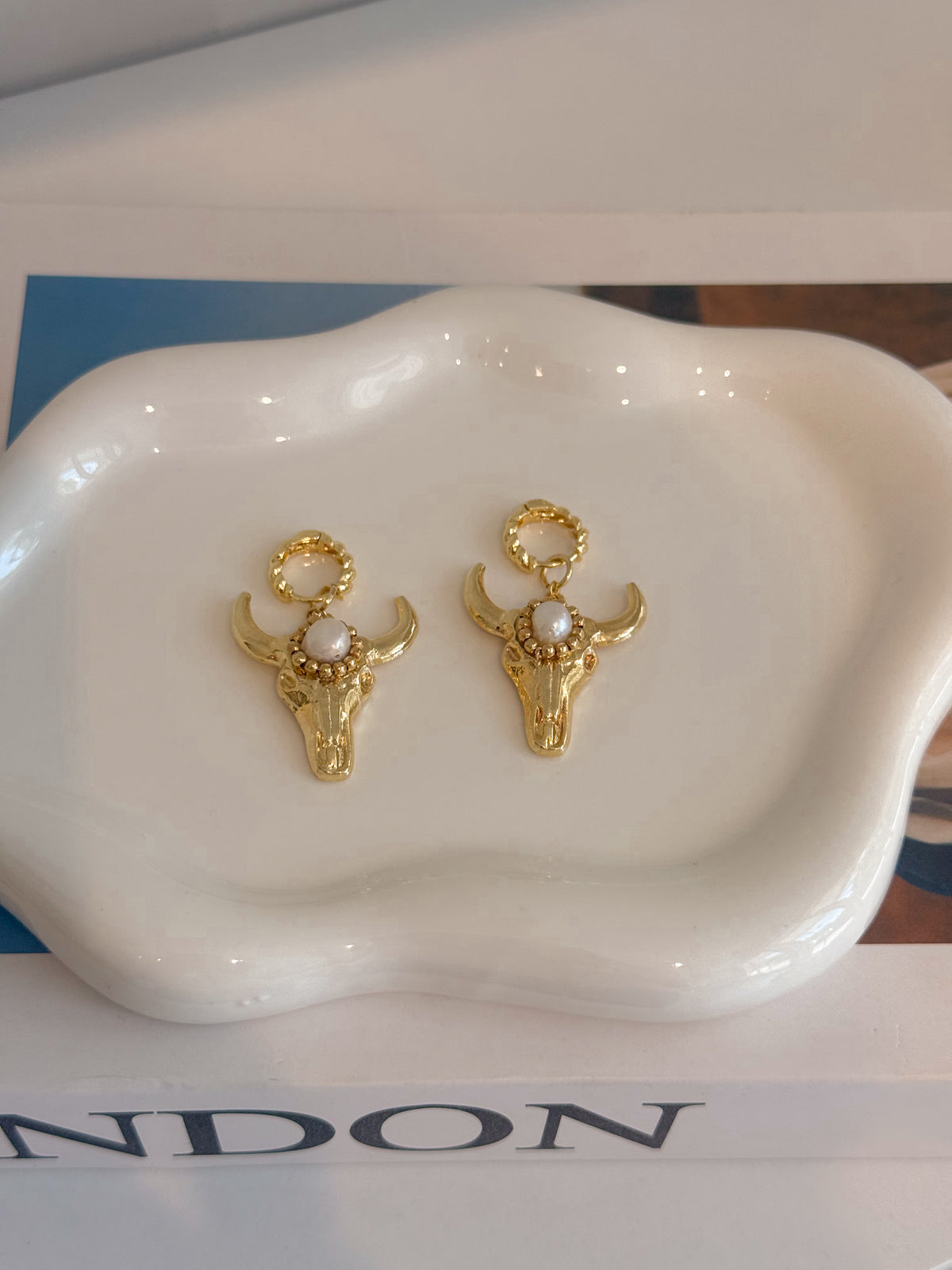 Aretes Toro Mini Perla
