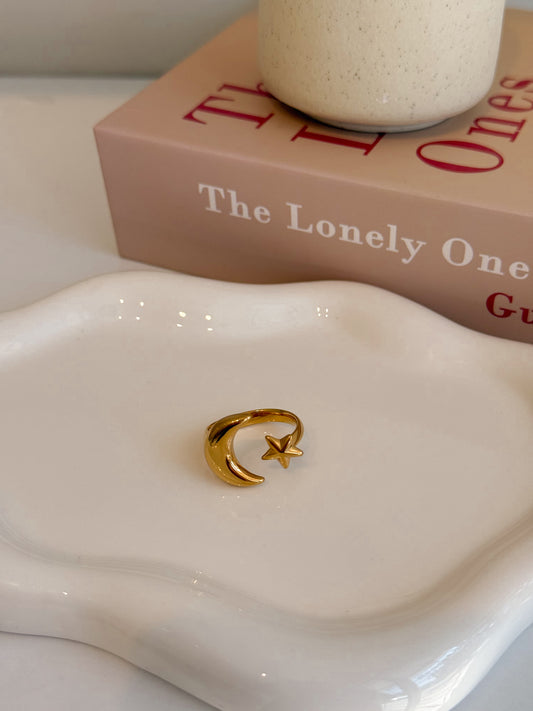 Anillo Astro Luna y estrella