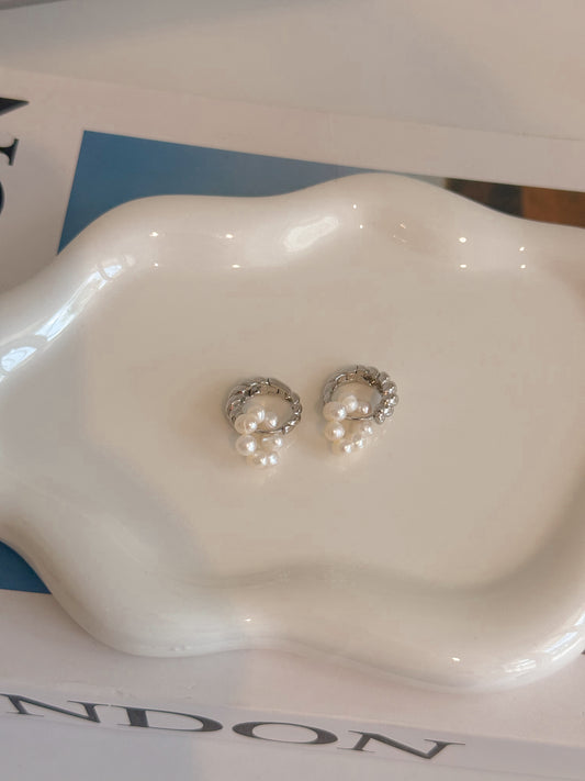 Aretes Perla Plata