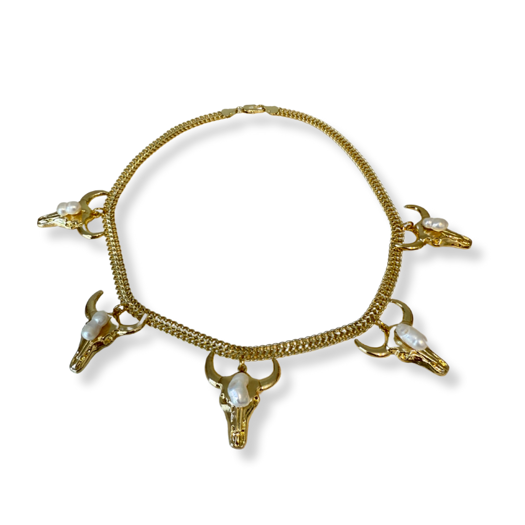 Collar Toro Perla Trenza