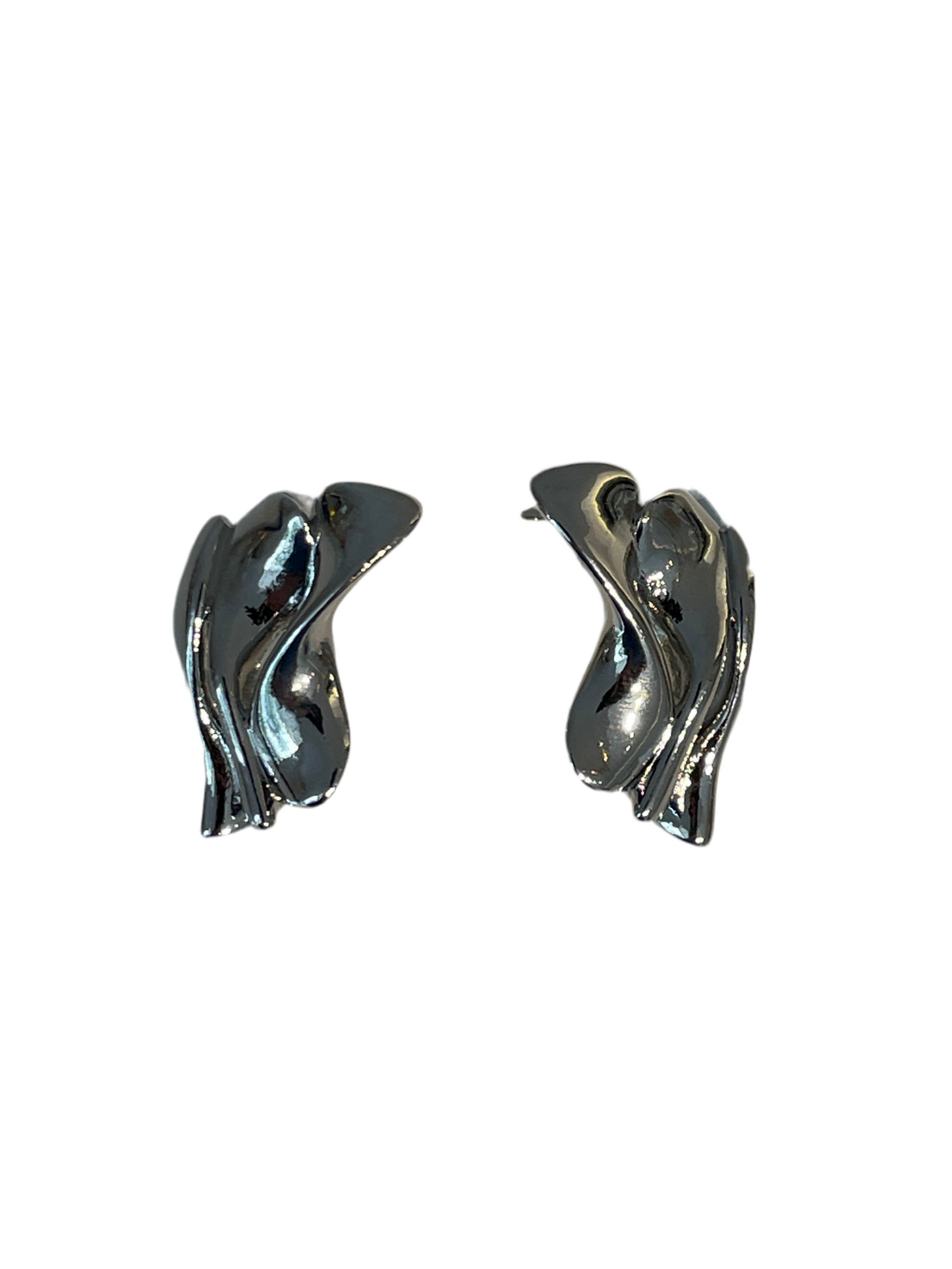 Aretes Tres Tiras Plateados