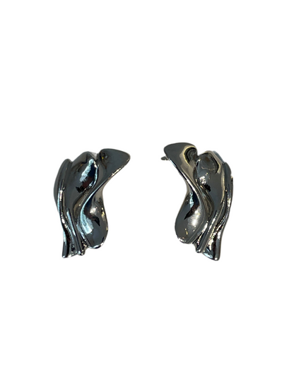 Aretes Tres Tiras Plateados