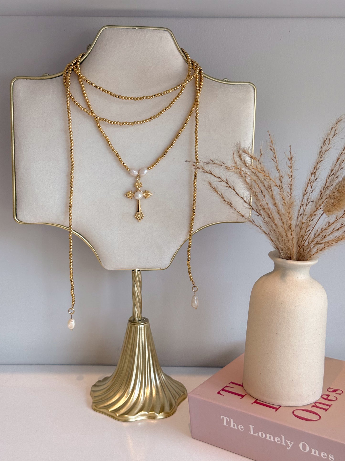 Collar Cruz Perla