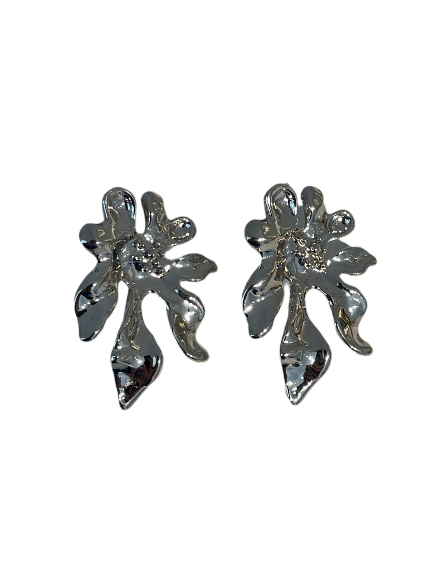 Aretes Flor de Bikini Plateados