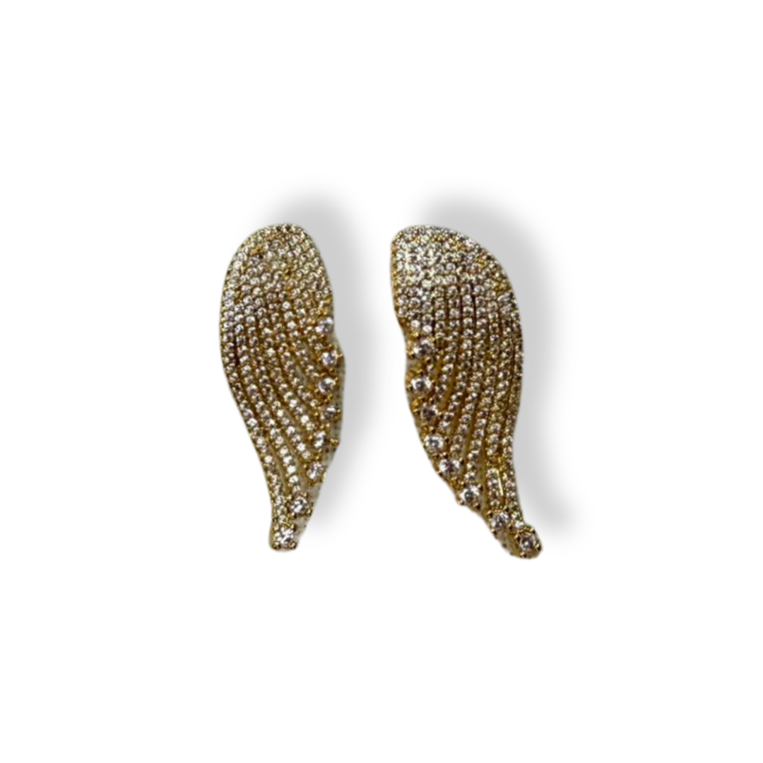 Aretes alas doradas