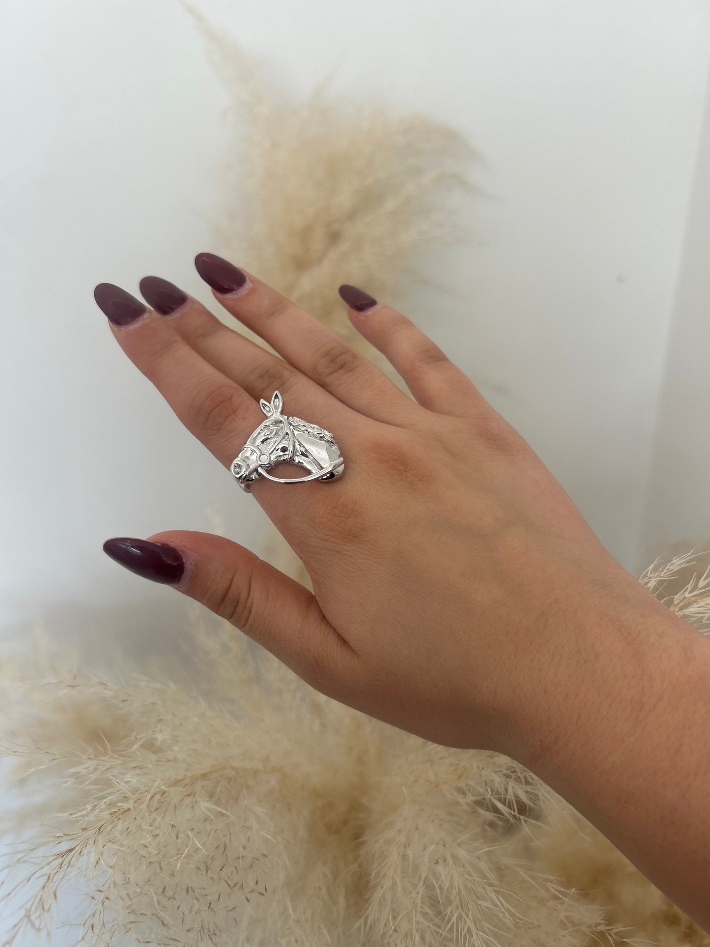 Anillo Caballo Plateado