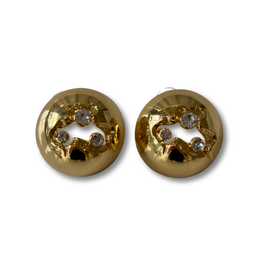 Aretes círculo 3 brillos