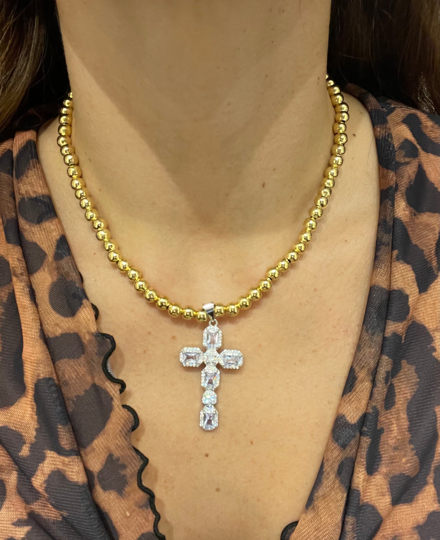 Collar Cruz Bicolor