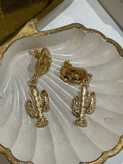 Aretes Cactus Y Sombrero