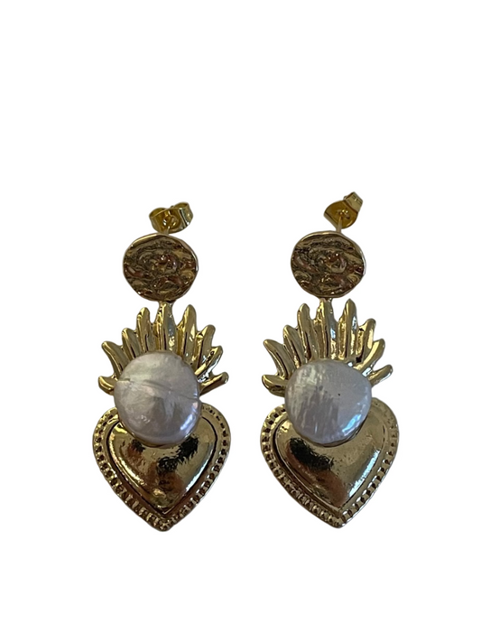 Aretes Lili Cora Con Perla