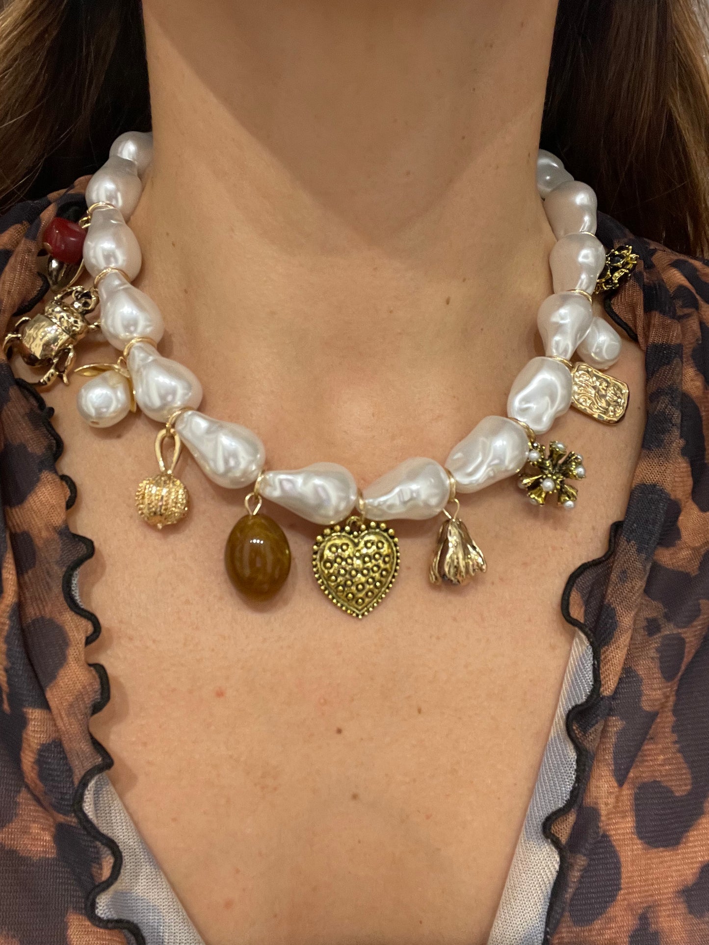Collar India Perla
