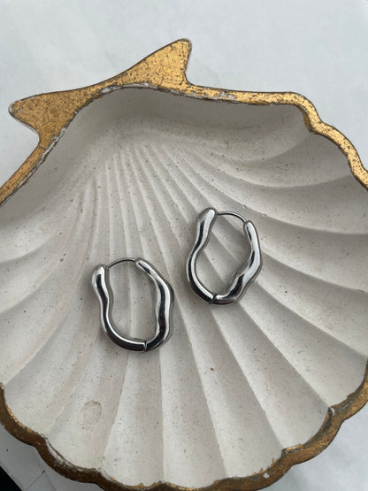 Arracadas Ovalo Abstracto