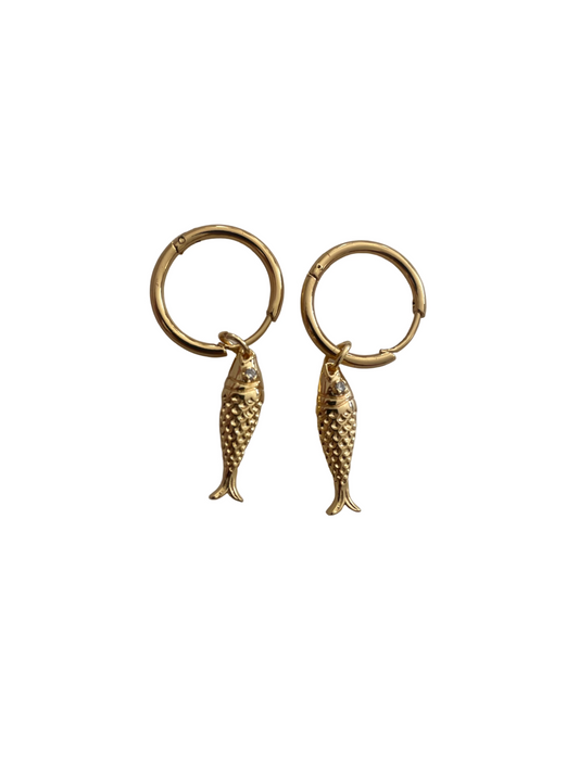 Aretes Pez Petite Dorado