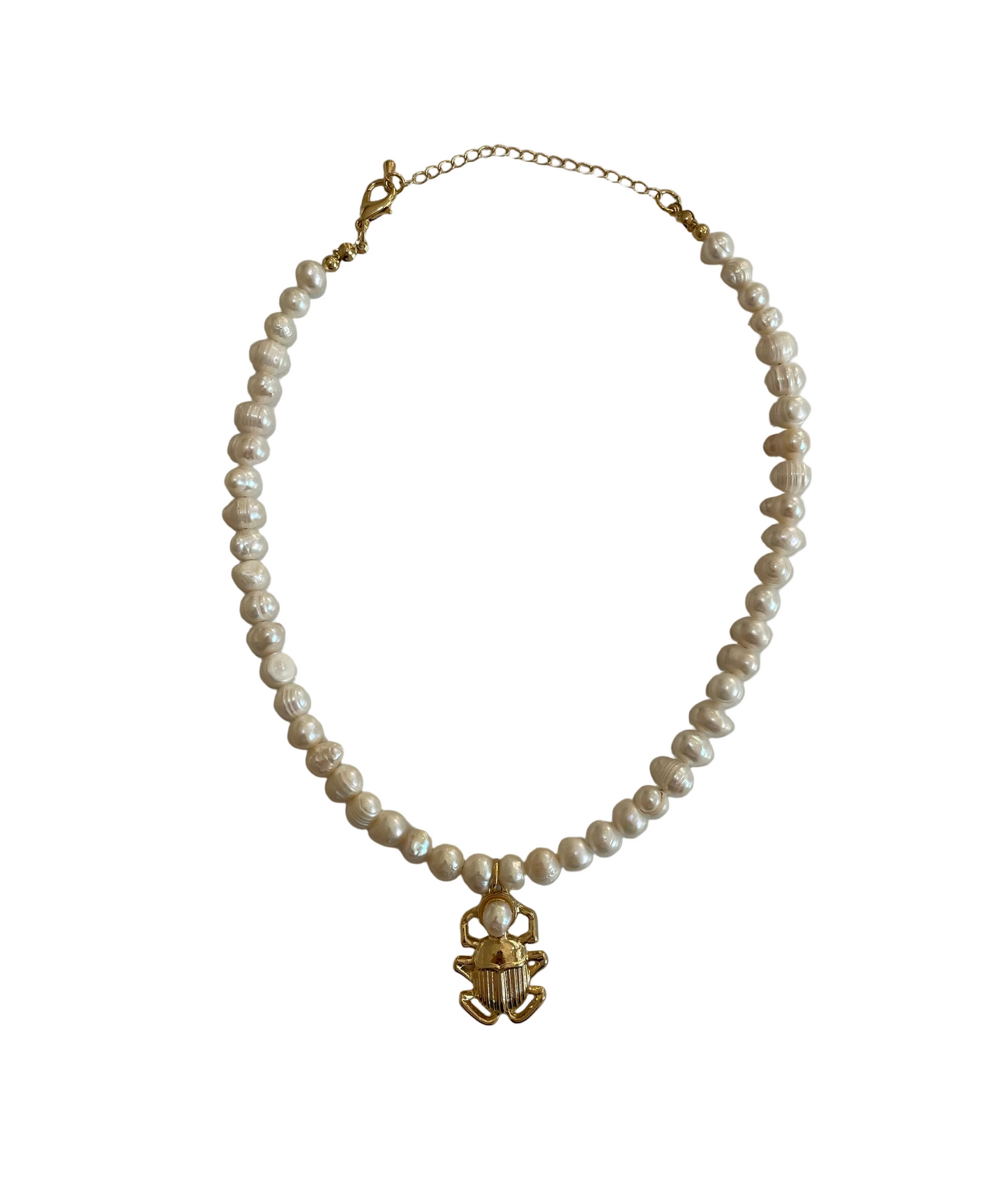 Collar Choker Escarabajo Perla