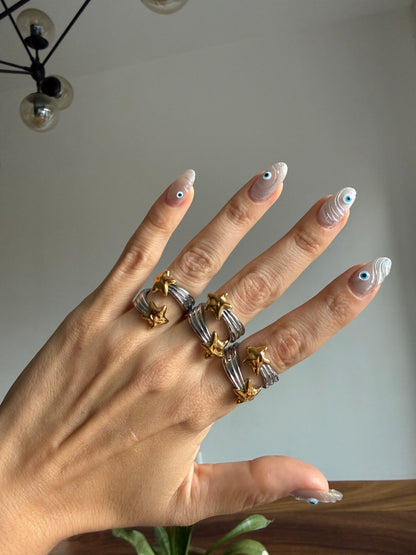 Anillo Estrella Bicolor