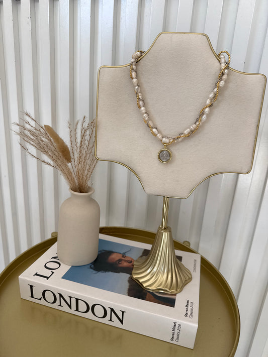 Collar Perla Trenzado SB